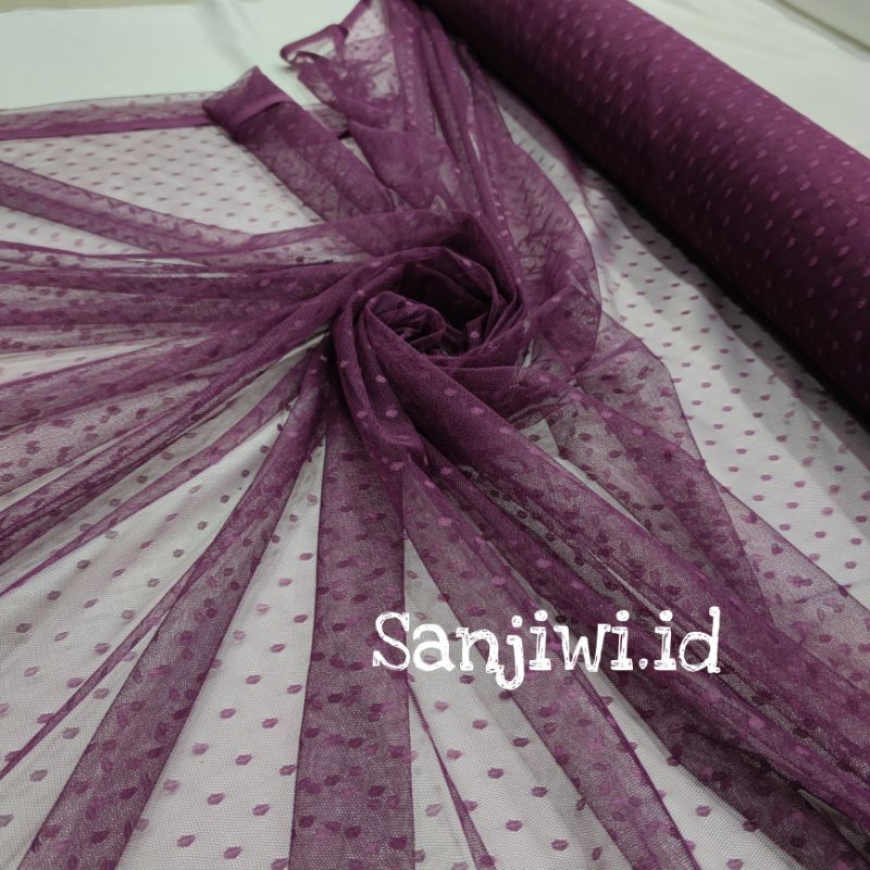 Kain Tile Polkadot/Kain Tille Dot/Soft Tulle-Manggis