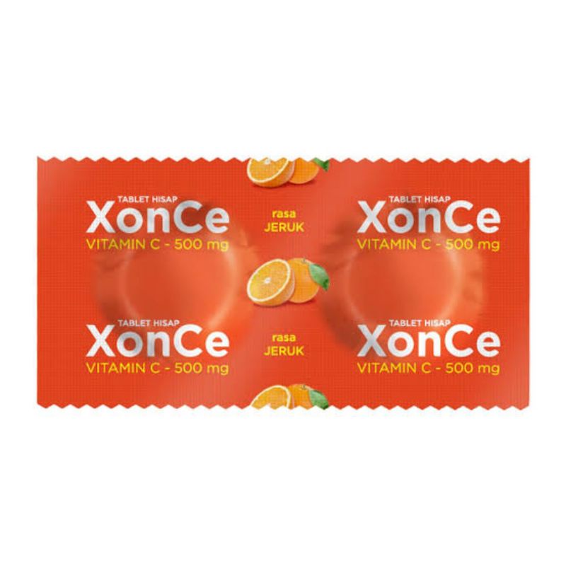Twinpack XonCe vitamin C tablet hisap isi 2x2 tablet exp Nov 2023 on sale