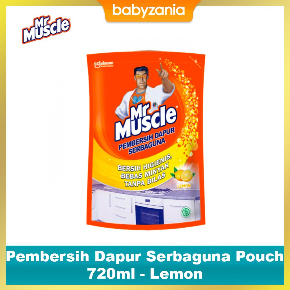 Mr Muscle Kitchen Pembersih Dapur Serbaguna Pouch 720ml - Lemon