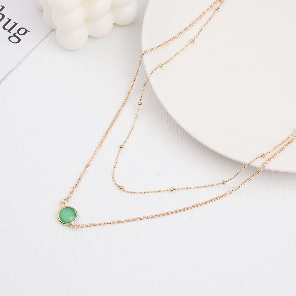 Lily Multilayer Kalung Trendy Hati Kupu-Kupu Rantai Ular