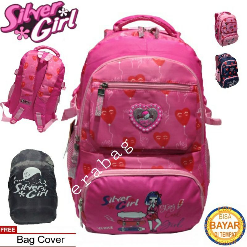 Tas Ransel Sekolah Anak Wanita SILVER GIRL BY ALTO IMPORT 78320S1