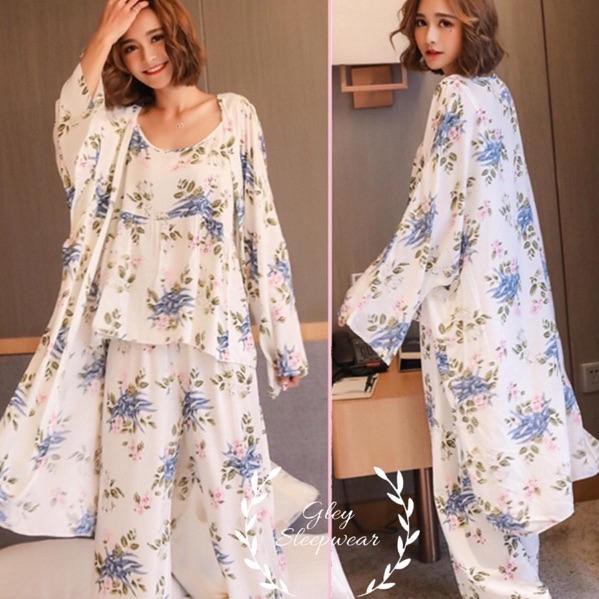 Koleksi Terbaru Set Baju Tidur Import 3in1 Baju Tidur Wanita Baju Tidur Adem Berkualitas Shopee Indonesia