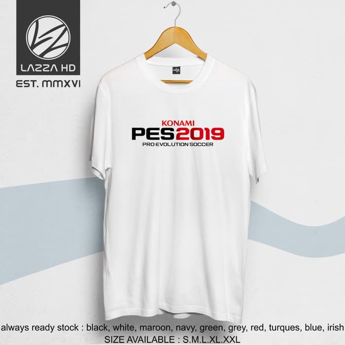 Kaos Tshirt Distro Konami Pes 2019 Pro Evolution Soccer Terlaris -laksana cloth