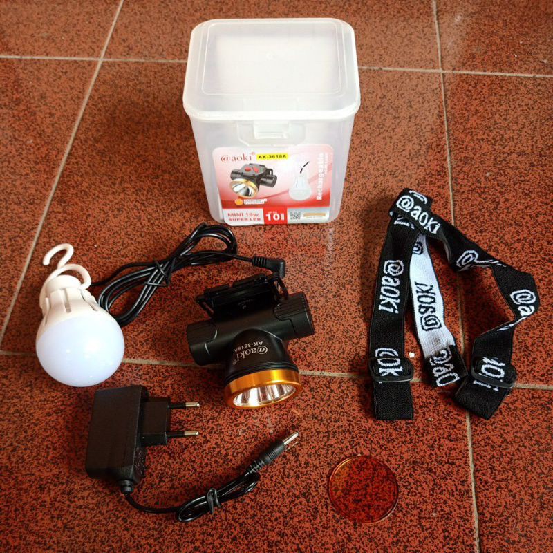HEADLAMP CARGER PENDAKI Headlamp Dan Bohlam - Tipe AK-3618A