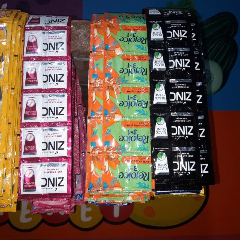 Zinc shampoo sachet
