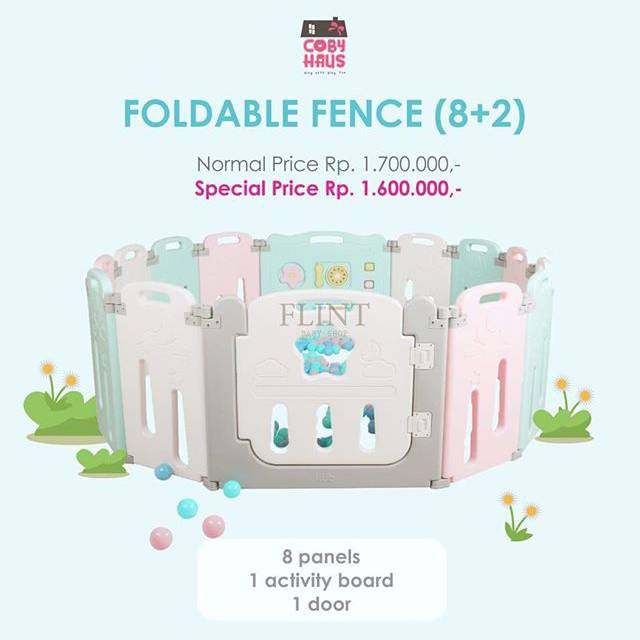 Coby haus cobyhaus folding foldable FOLD fence pagar bermain anak promo