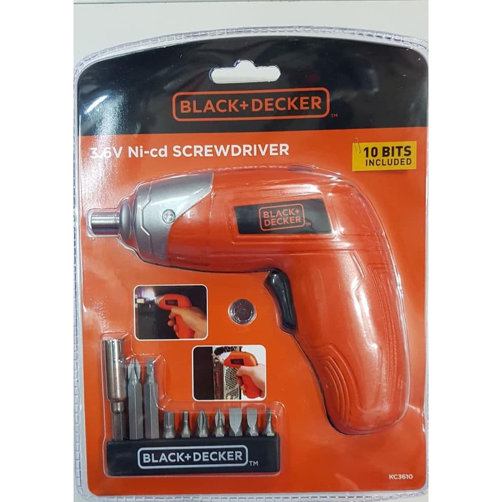 BLACK DECKER Cordless Screwdriver Mesin Obeng Bor 3.6 v fisch sellery