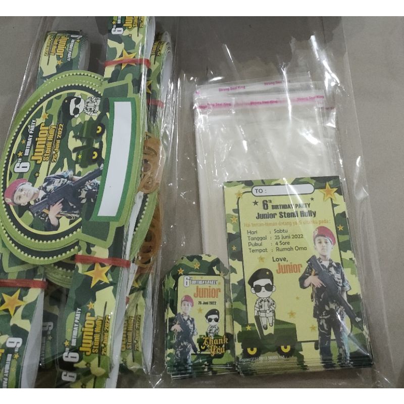 PAKET UNDANGAN, TOPI, THANKS CARD