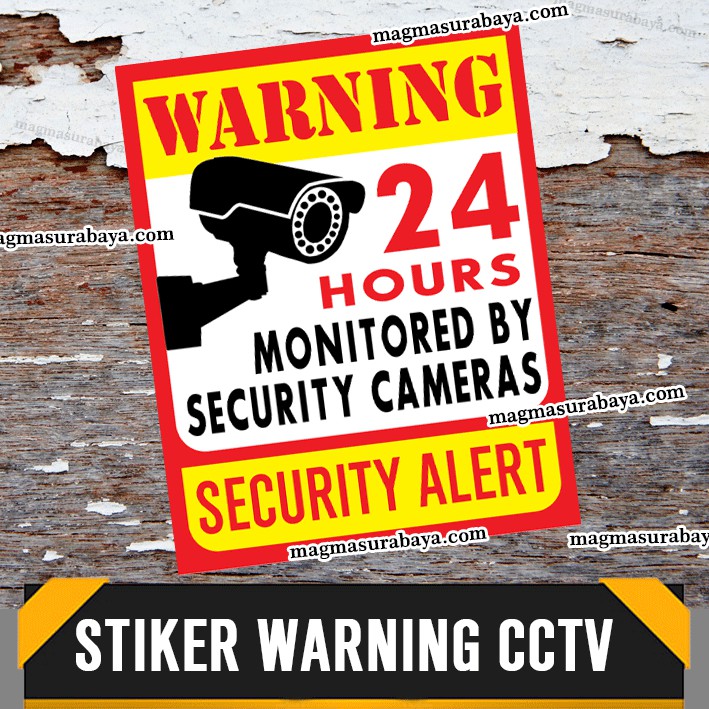 

Stiker Warning CCTV - security Alert