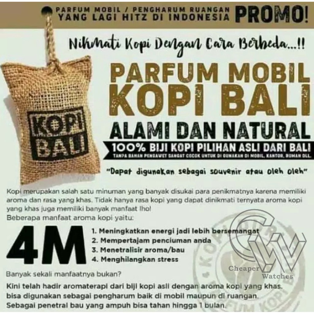 Cheaper-Parfum Mobil Pengharum Ruangan Pewangi Aroma Kopi Bali Biji Kopi Gantung Termurah