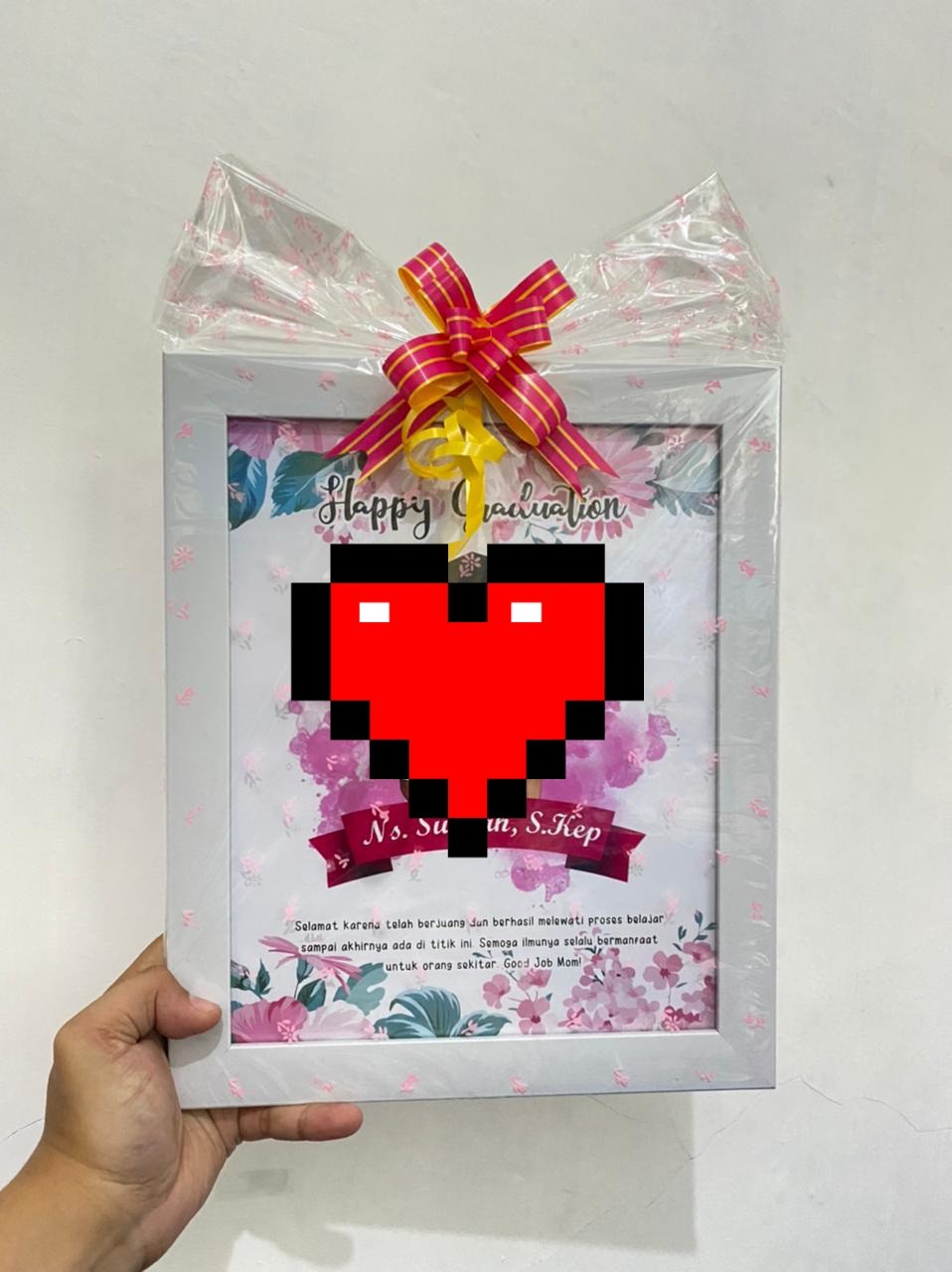 Hadiah Wisuda Bingkai Vector Ilustrasi Custom Art Murah Ultah Wedding