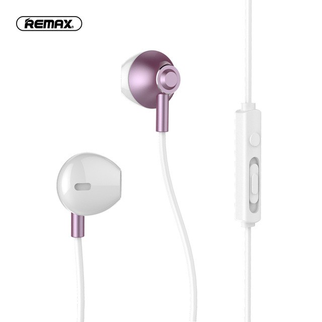 Remax Earphone Stereo Dengan Kabel + Jack 3.5mm + Fitur Noise Reduction