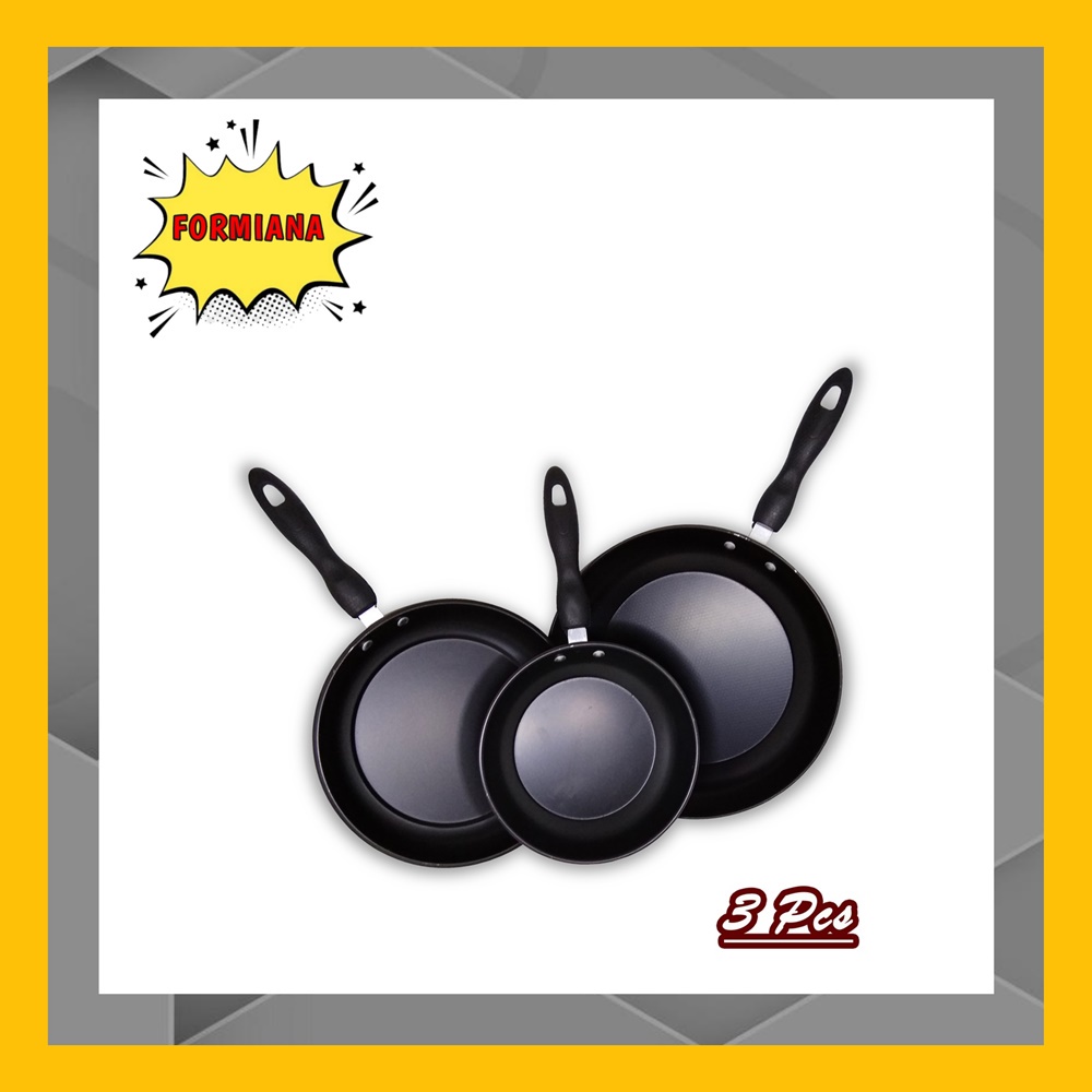 FM - Frypan Set Teflon Anti lengket isi 3 pcs / Frypan set 3 pcs Non stick / Penggorengan