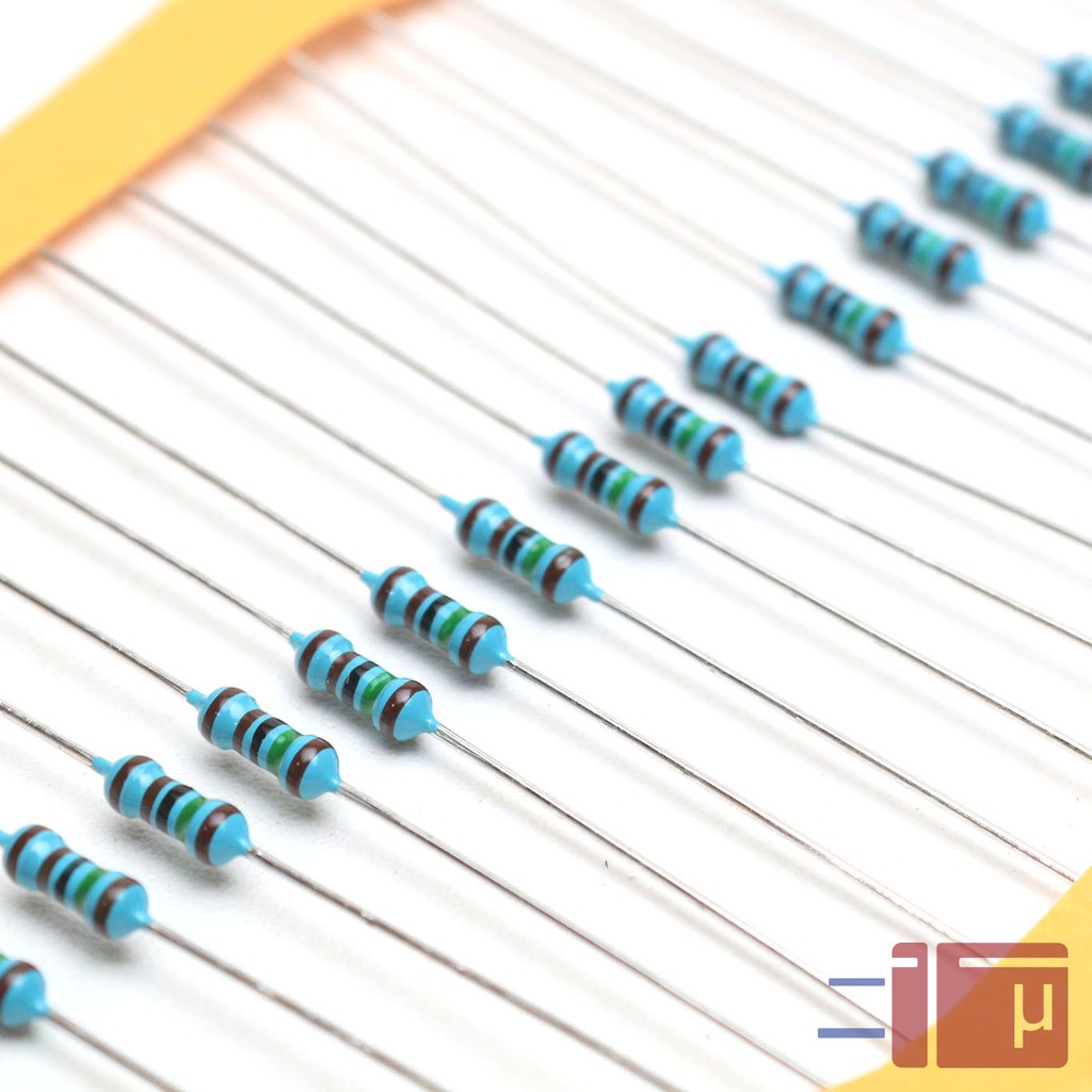 x10 Resistor 1k5 1.5K 1/4W Metal Film 1% Taiwan Kaki Tembaga