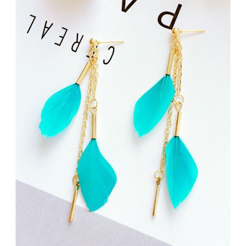 Anting Feather / Feather Earrings / Anting Gold Feather / KOOK