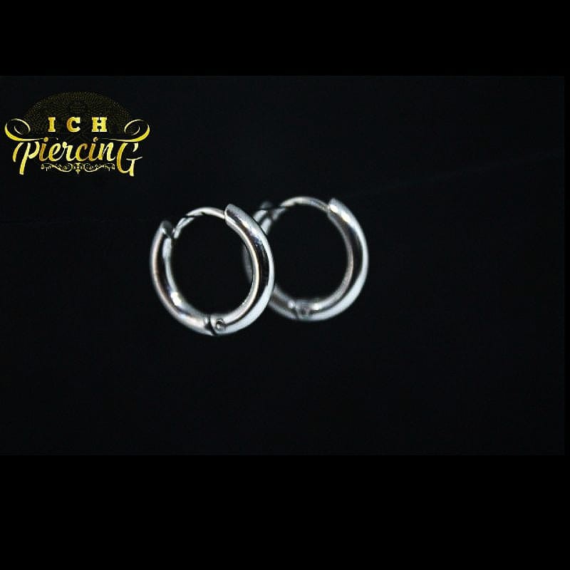 IP-U Anting HOOP baja Titanium 3 warna / anting pria wanita