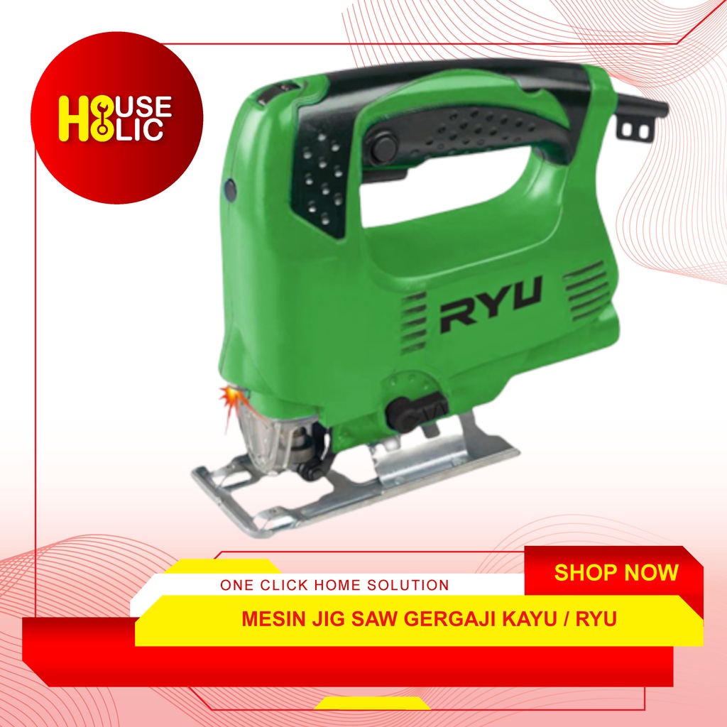 RYU Mesin Jigsaw RJS65-1E Jig Saw Gergaji Potong Kayu Tripleks Laser