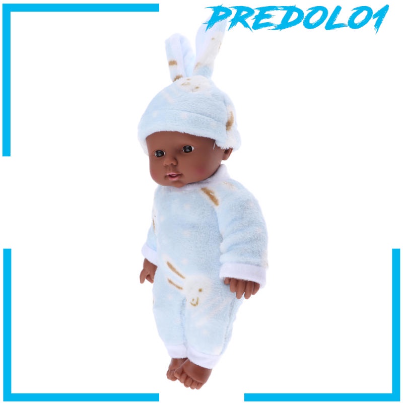 (Predolo1) Mainan Boneka Bayi Reborn Afrika Amerika 30cm Bahan Full Vinyl Untuk Hadiah Natal