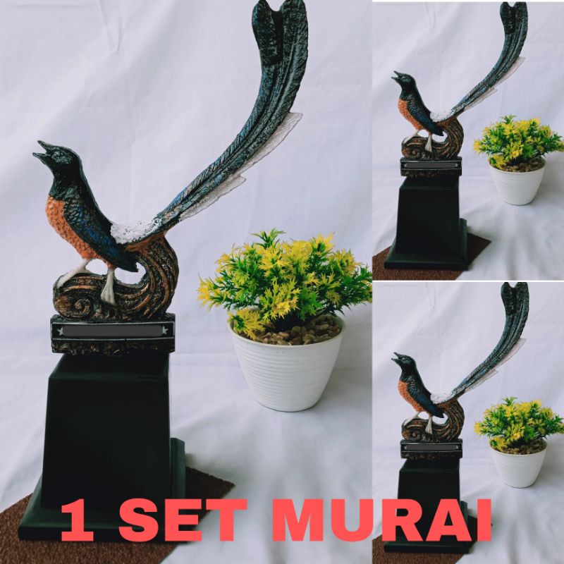 1 SET Piala Trophy Burung Murai Batu