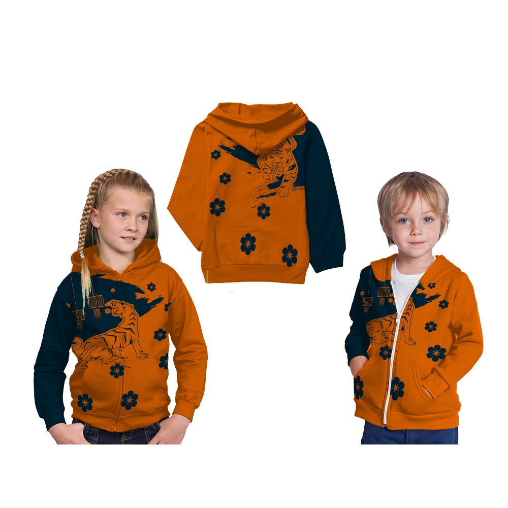 Jaket Hoodie Imlek 2022 Gong Xi Fa Cai Macan Air Anak Custom Full Printing 02