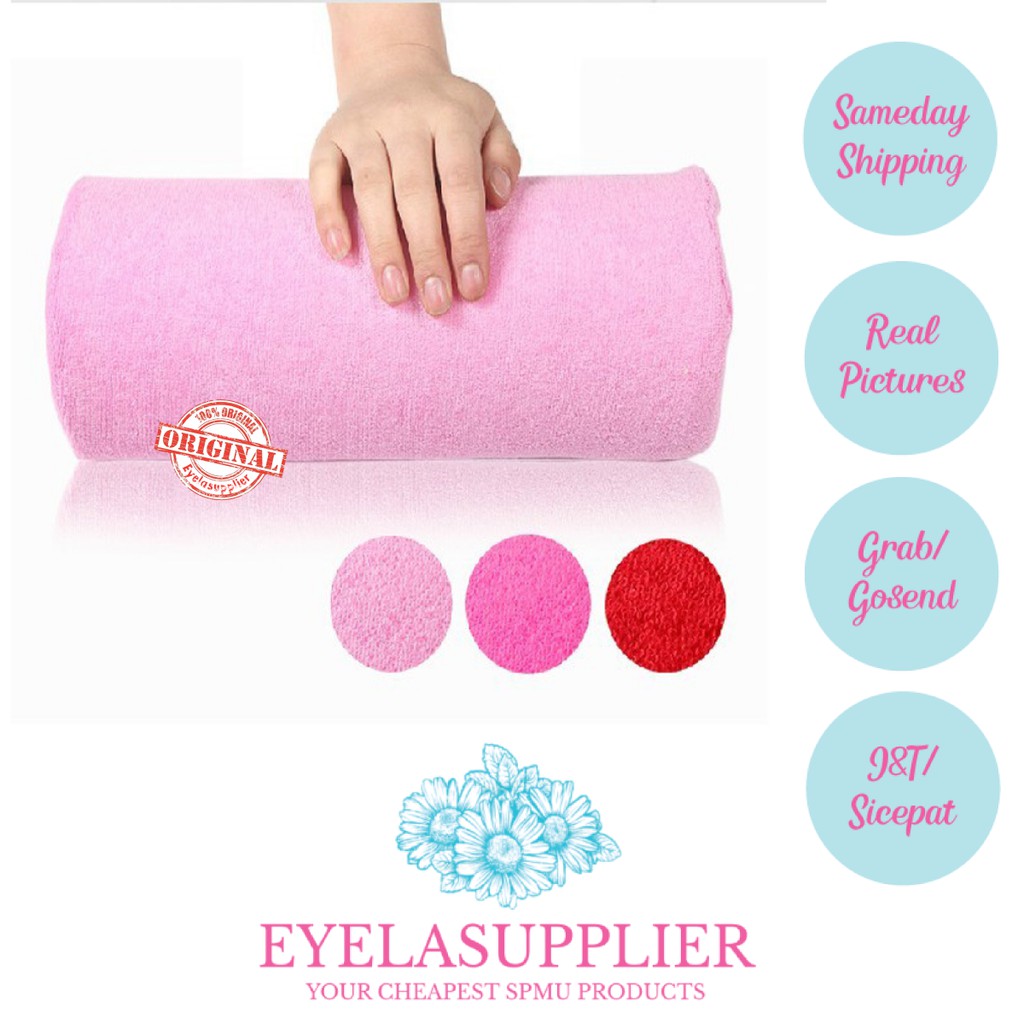 HAND PILLOW Pink Bantal Tangan Arm Rest Nail Art Cushion Pad Guling Kuku Aksesoris Peralatan