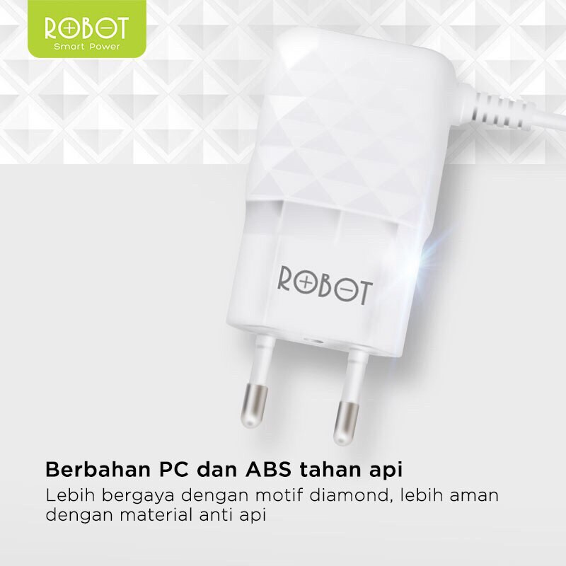 Robot Charger RT-K5 Dual USB Output Charge 3 Devices at the same time White