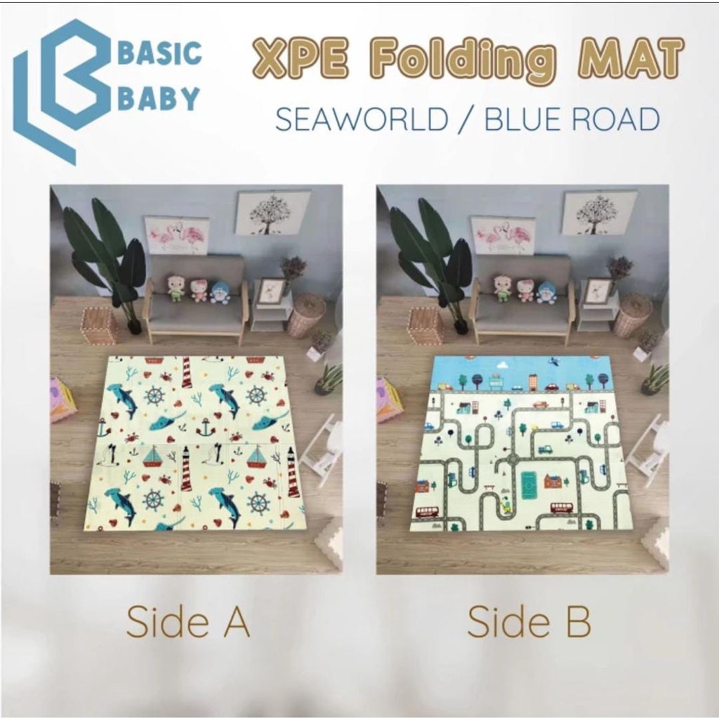 Basic Baby XPE Folding Mat - SEAWORLD/BLUE ROAD