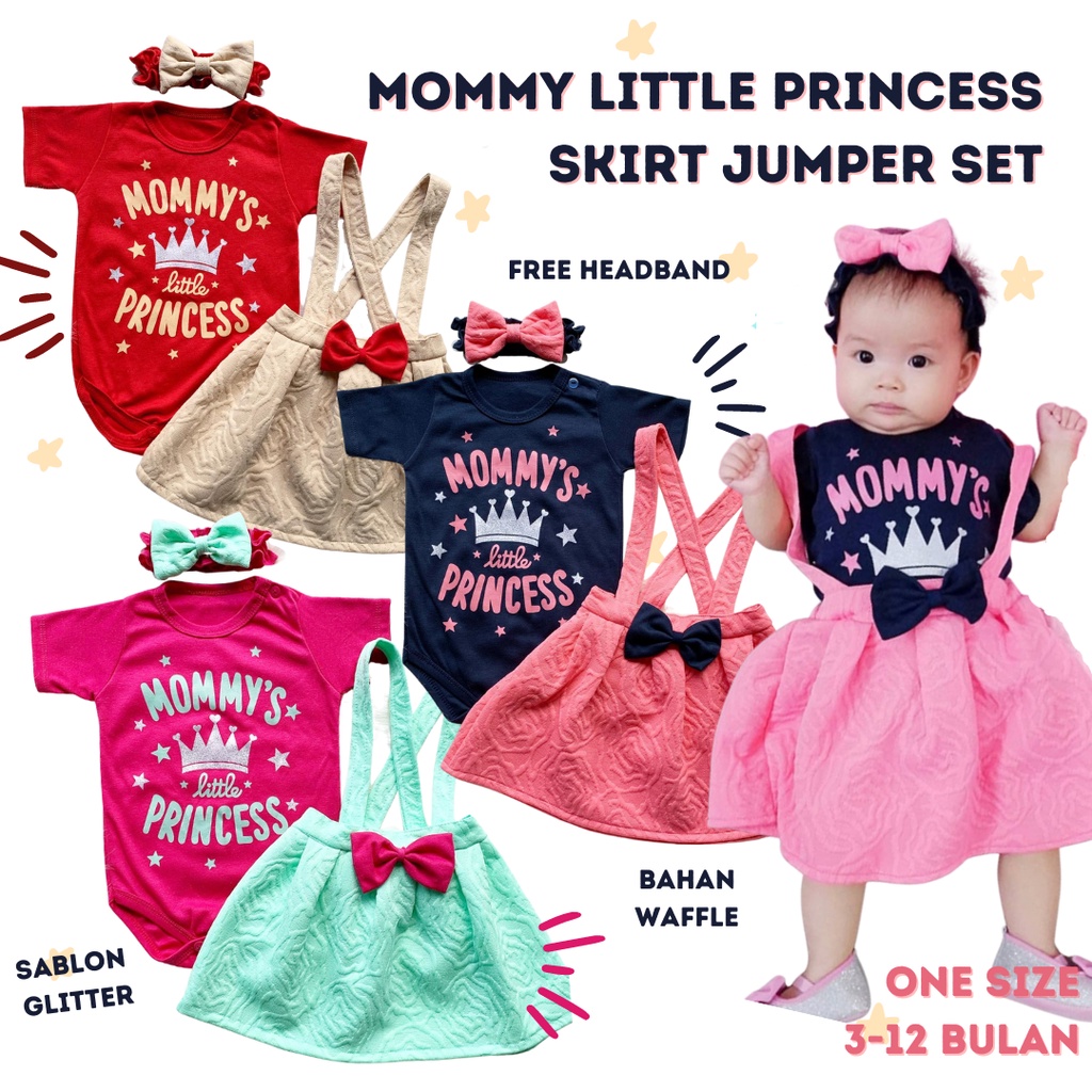 Mommy’s little princess skirt jumper set jumper bayi fashion baby girl