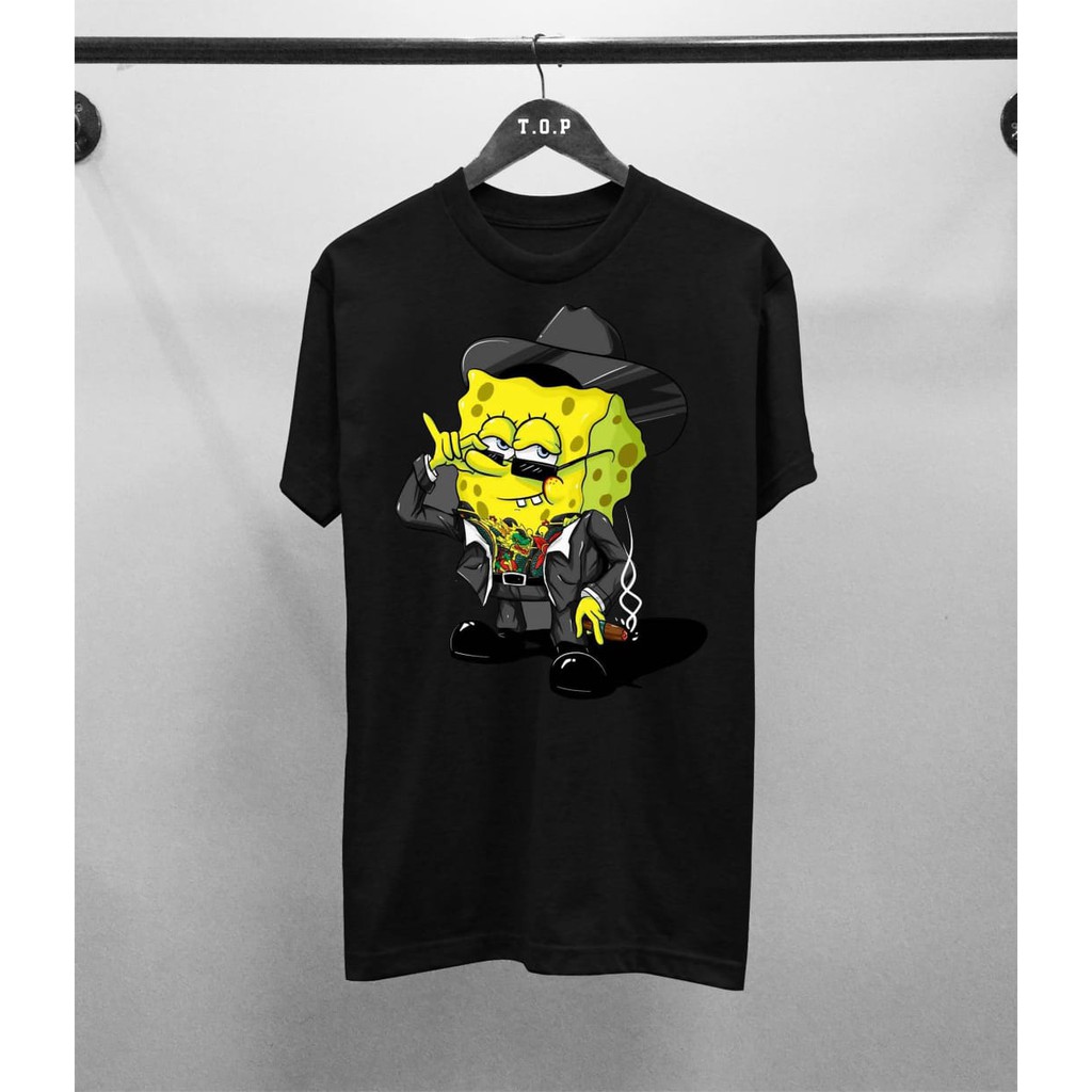 Baju Pria Kaos Distro 420 Spongebob