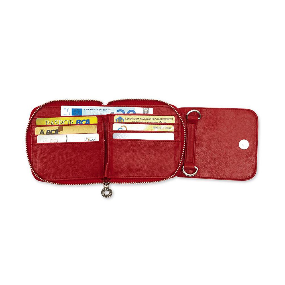 DOMPET WANITA KECIL NOELLE 964 MERAH SELEMPANG KULIT LV