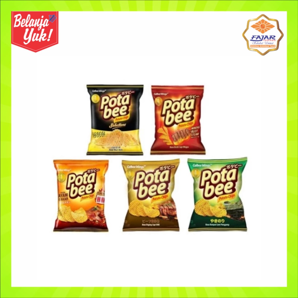 

Potabee Snack Kentang Jumbo Size All Varian - Netto 68 gr | Wagyu Beef Steak, BBQ, Ayam Bakar ,Telur Asin Salted Egg, Rumput Laut