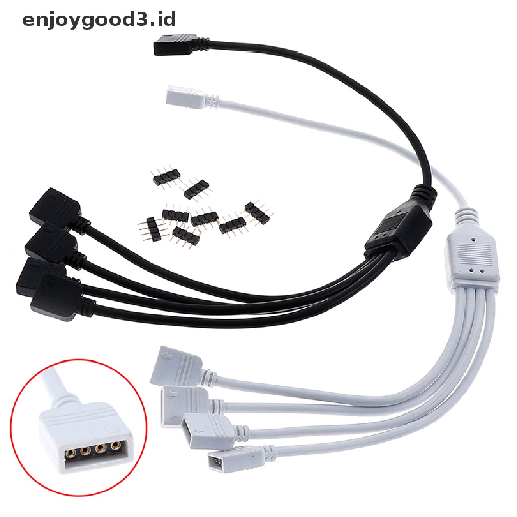 Kabel Konektor Splitter 1 Ke 3Rgb 4 Pin Untuk Lampu Led Rgb 4