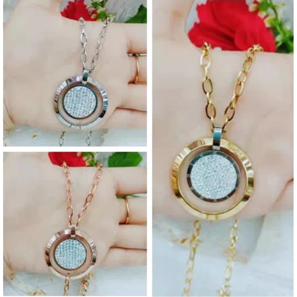 Kalung Hijab Titanium / Kalung Hijab Wanita Muslimah / Kalung Hijab 80 CM