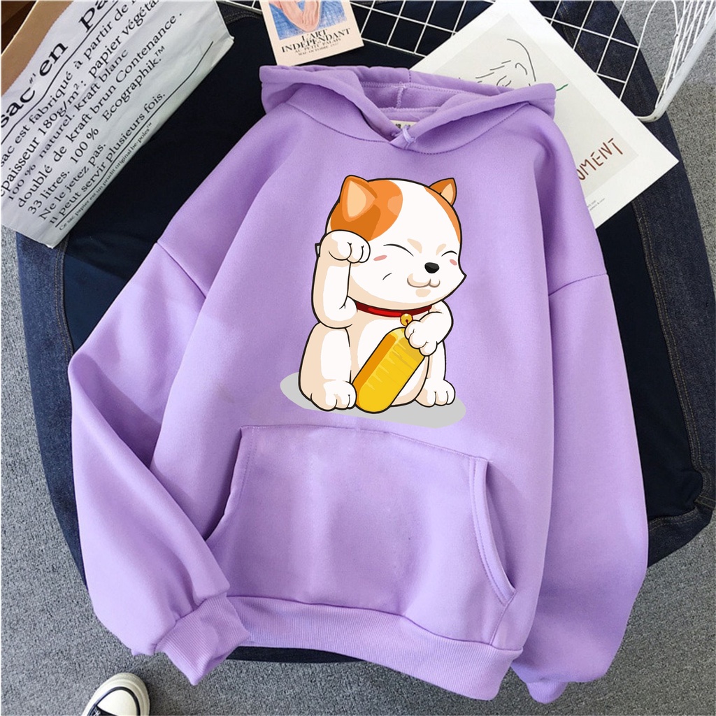 HOODIE jaket Anak perempuan wanita LAKI LAKI COWO cewek umur 3 4 5 6 7 8 9 10 -12 tahun kucing gemes