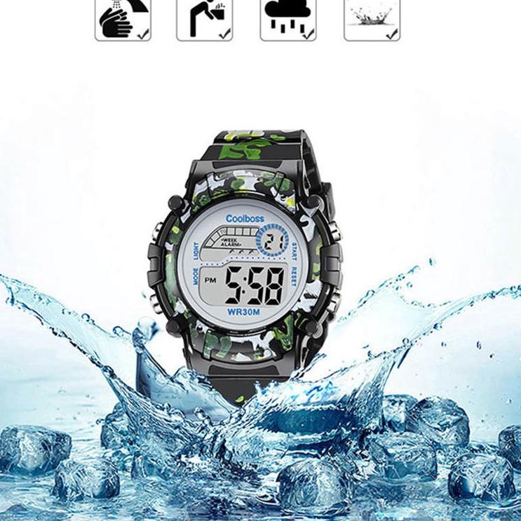 Kualitas Terpercaya Jam Tangan Pria Olahraga Digital Tahan Air LED Digital Watch Children Boy Girl Waterproof Gift Watches