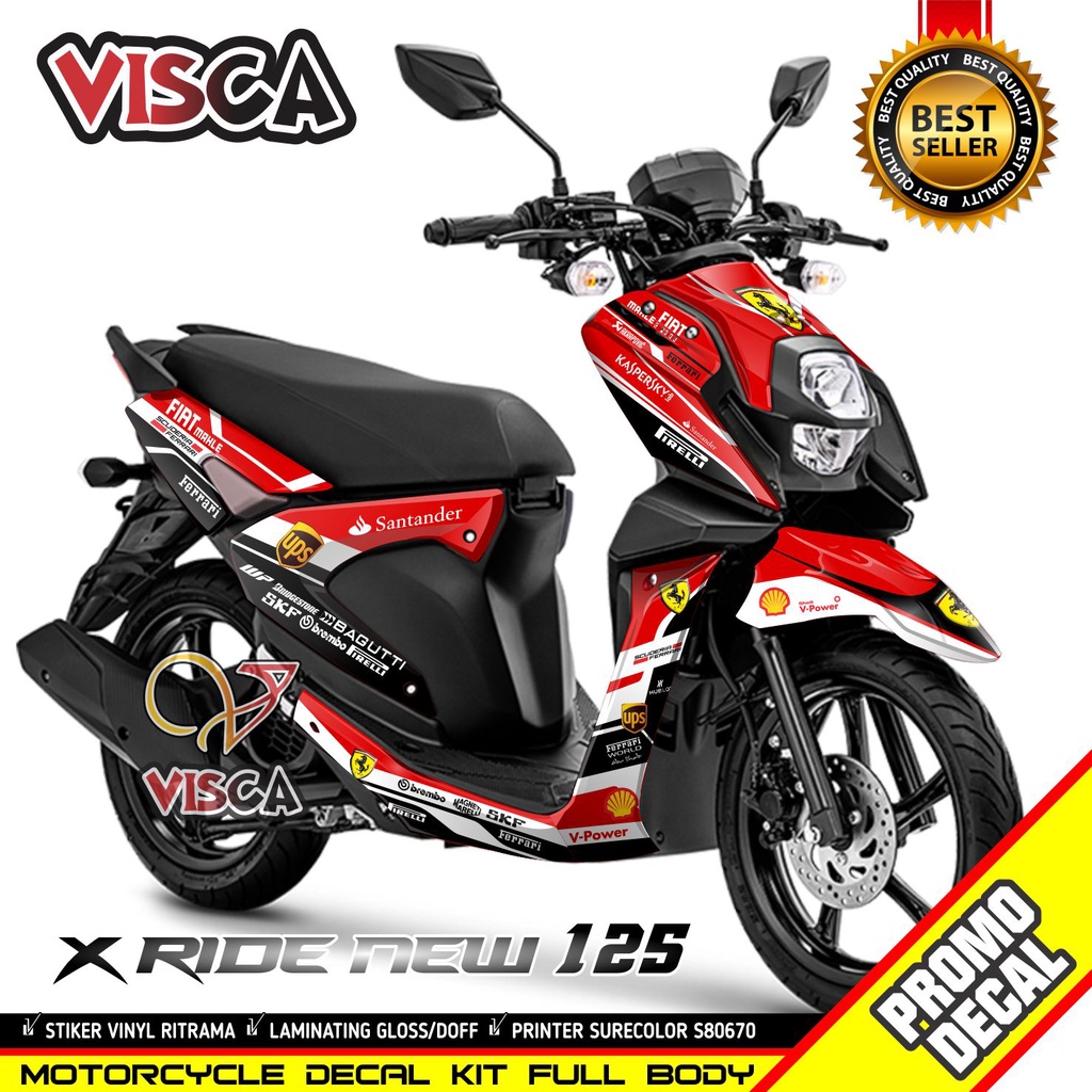 Stiker Motor Xride 125 Full Body Decal Xride 125 Striping X ride 125 Stiker Xride 125 Dekal Xride St