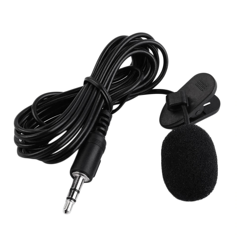 Clip On Mic Microphone 3.5mm + Audio Splitter U Shape Youtuber Vlog Smule Podcast Jepit