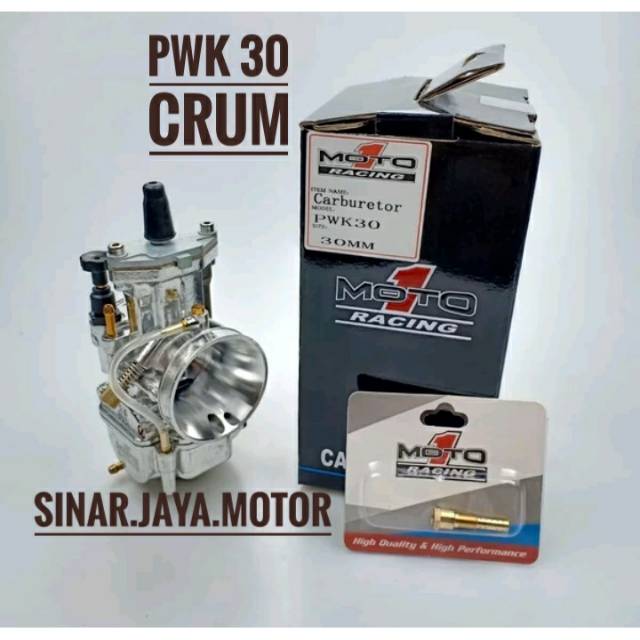 Karbu pwk 30 moto1 plus nozzle original crum