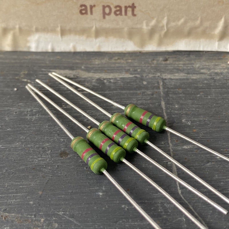 resistor 4k7 2watt hijau original japan bodi kecil