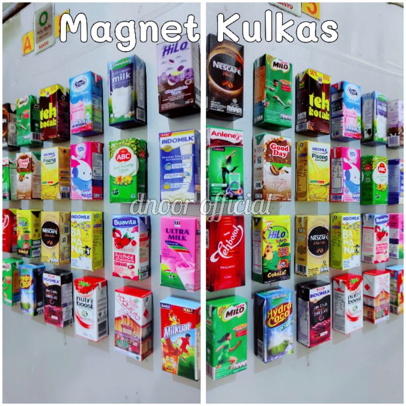 Gantungan Kunci dan Magnet Kulkas Miniatur Minuman Kotak Mini Lucu Cantik