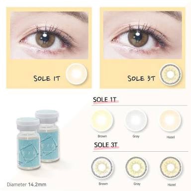 SOFTLENS EOS FUZZY SOLE 3T HAZEL ( NORMAL S/D -8.00 )