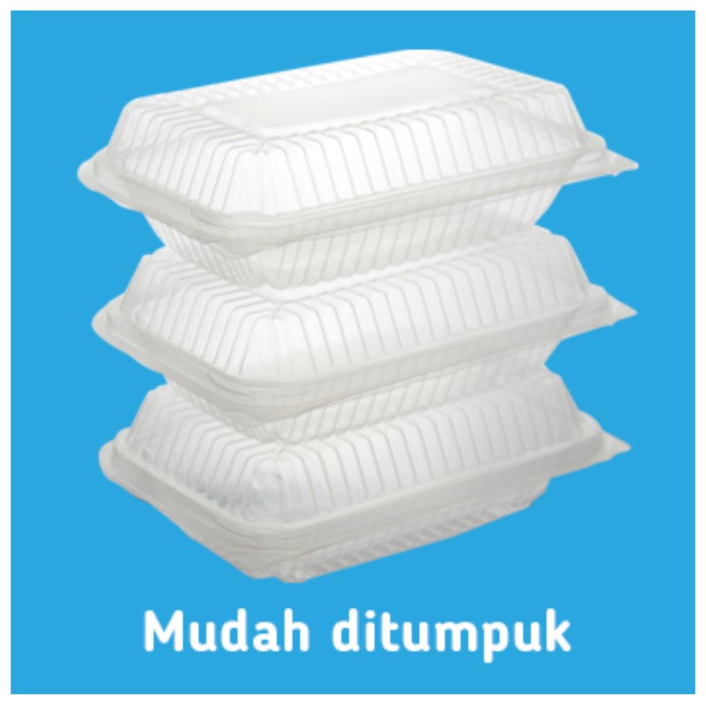 Clamshell Box M Food Grade / Mika Plastik Makanan Kualitas Premium