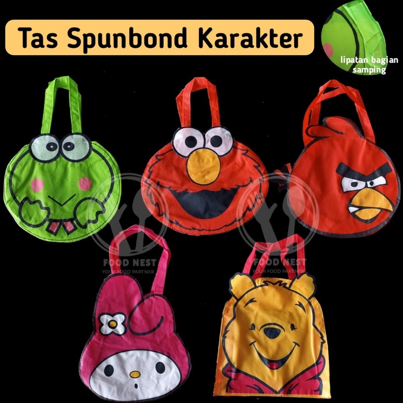 tas karakter tas elmo tas keroppi tas angry bird tas my melody tas pooh melodi tas winnie the pooh tas katak tas ultah anak pink tas souvenir hijau tas  snack kuning tas suvenir tas ulang tahun tas beruang tas snack pooh tas snack murah tas kartun