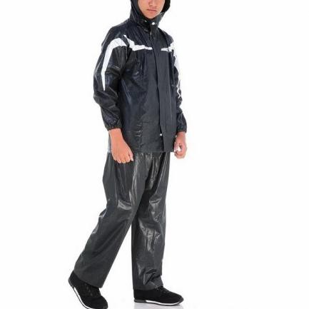 Jas Hujan Pria Dewasa Tebal Keren Setelan Jaket Celana Model Pinguin - Random