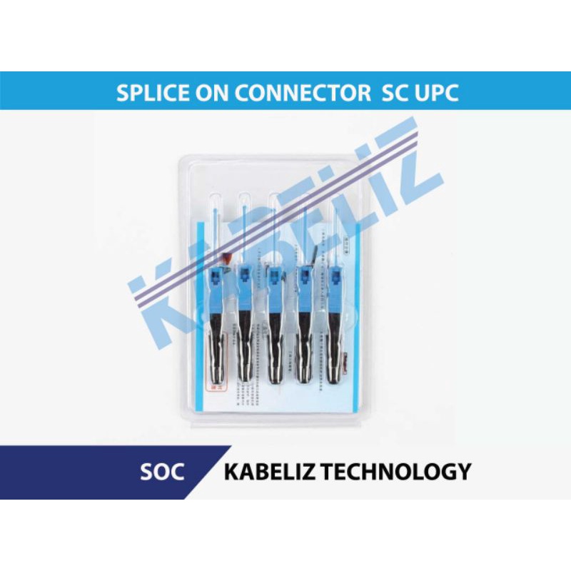 Splice On Connector SOC Konektor SC UPC Sambungan Fiber Optik FTTH