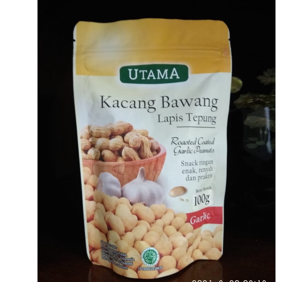 

Camilan Kacang //Utama - Kacang Bawang Lapis Tepung - Garlic