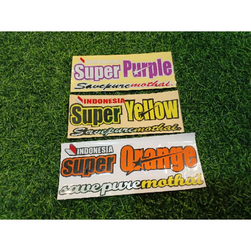 

stiker super yellow purple orange indonesia