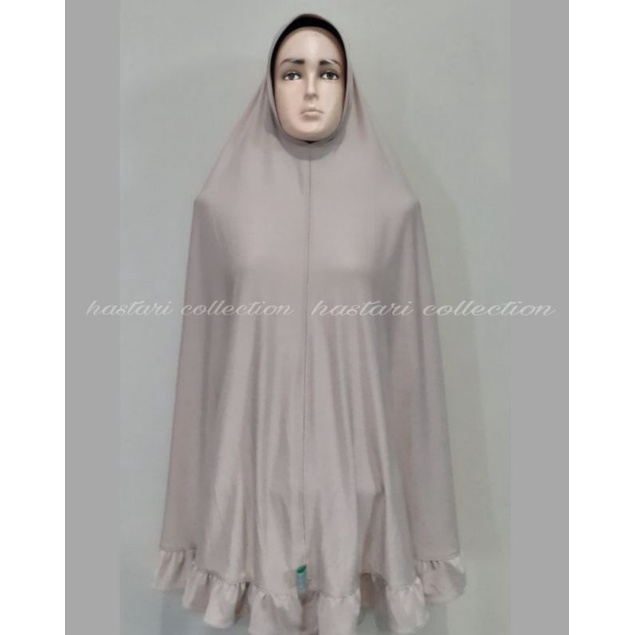 Jilbab UMROH &amp; HAJI Kerudung Jumbo Syari Rempel Instan Khimar Premium XXL