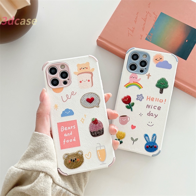 Xiaomi POCO M3 Case Casing Xiaomi Redmi POCO X3 NFC X3 PRO M3 Redmi 9 9C NFC 9A 9i 9T 9 PRO Power 10X POCO M2 PRO Redmi Note 9 8 10 10S 9 PRO MAX 9S A15 A15S A54 Desain Kartun Lamb Skin Leather Camera Lens Protection Soft Case