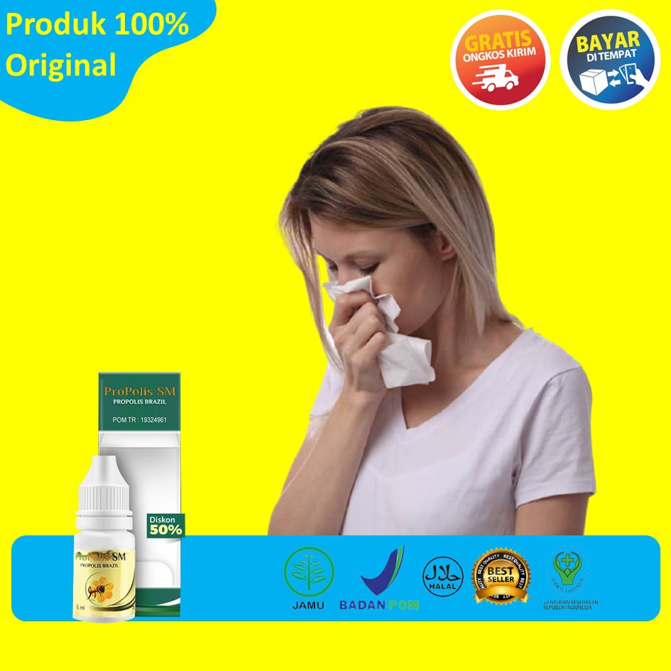 Obat Tetes Sinusitis Akut Kronis Gejala Sinusitis Untuk Anak &amp; Dewasa Propolis SM Original